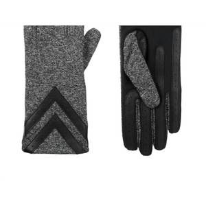 NEW ISOTONER women's smartdri chevron gloves in black heather
